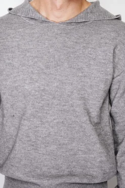 Pull large à capuche en Cachemire mélangé flanelle-C&Jo Outlet