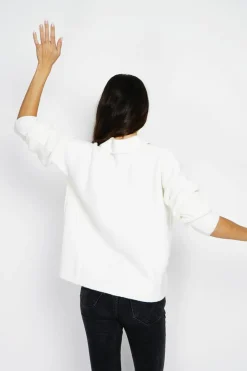 Femme Assuili Pulls^Pull large en Cachemire mélangé col polo naturel