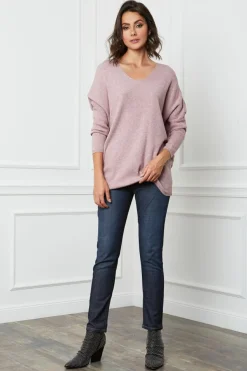 Pull Laurence Rose-Fleur de cachemire Clearance