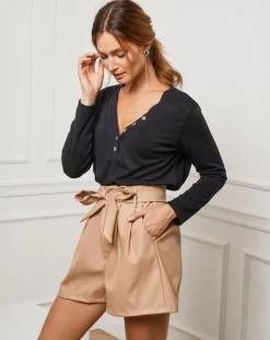 Pull Laury noir-Fleur de cachemire Hot