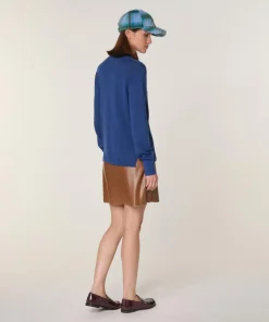 Femme Rodier Pulls^Pull Laury-Anne 100% Laine chaine col V bleu saphir