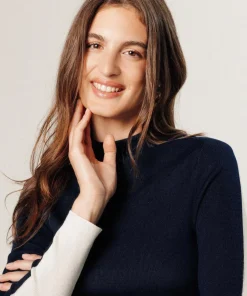 Femme Rodier Pulls^Pull Liesse double face bleu nuit