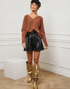 Pull Linoi camel-Fleur de cachemire Clearance
