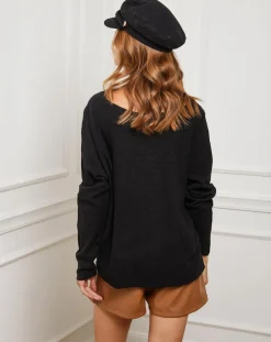 Femme Fleur de cachemire Pulls^Pull Linoi noir