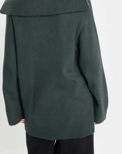 Femme Marc O'Polo Pulls^Pull long en Laine mélangé vert foncé