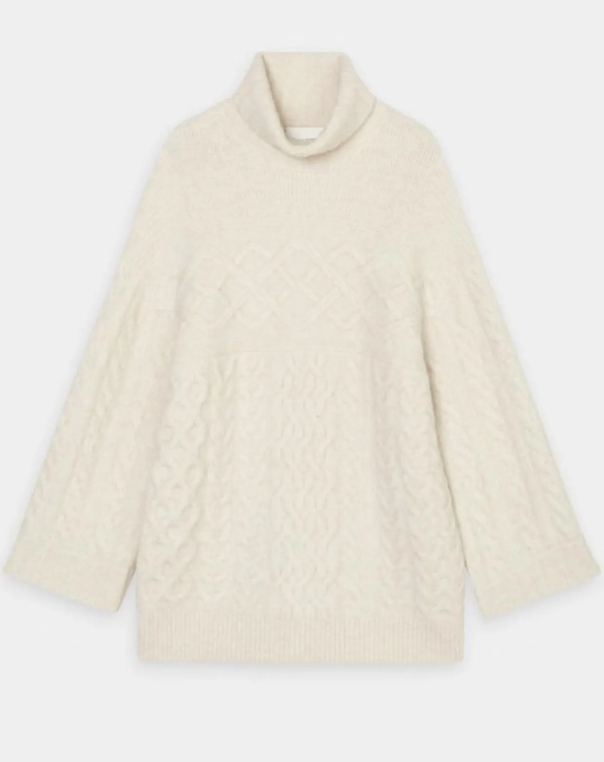 Pull long en Laine mélangée torsades écru-Marc O'Polo Discount