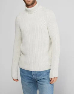Homme Marc O'Polo Pulls^Pull Maille côtelée écru