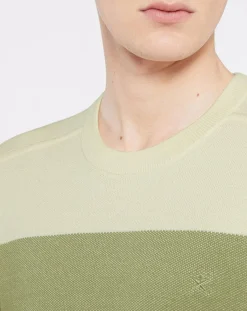 Pull Marinière beige/vert-Hackett London New