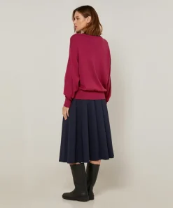 Femme Rodier Pulls^Pull Marjorie en Laine mélangée rouge grenat