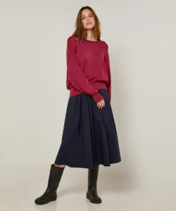 Femme Rodier Pulls^Pull Marjorie en Laine mélangée rouge grenat