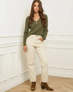 Pull Marta kaki-Soft Cashmere New