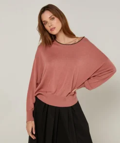 Pull Maximilienne en Laine mélangée bois de rose-Rodier Online