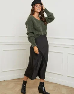Femme L'Armoire de Suzette Pulls^Pull mi-long kaki