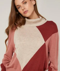 Pull Mylène en Laine mélangée beige/rose-Rodier Best