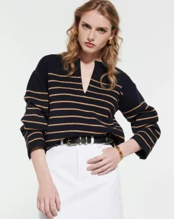 Femme Zapa Pulls^Pull Nayako rayures