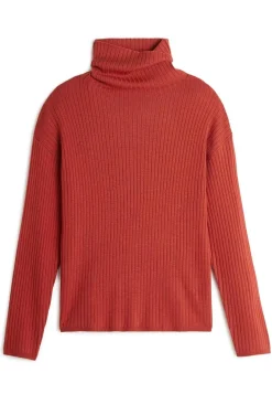 Femme Rodier Pulls^Pull Ornella large col roulé orange rouille