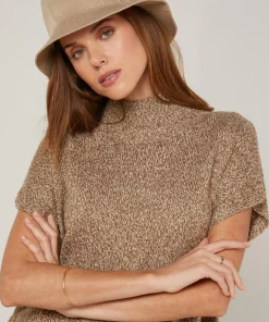 Pull Phoebe col roulé sans manches marron-Rodier Clearance