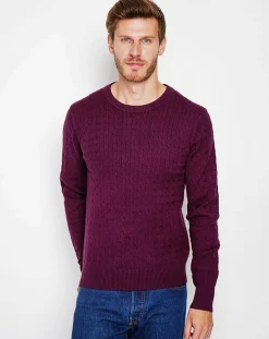 Homme Cachemire & Jo Pulls^Pull Pierre bordeaux