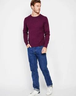 Homme Cachemire & Jo Pulls^Pull Pierre bordeaux