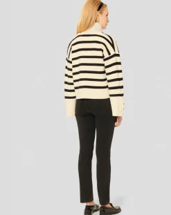 Femme Tara Jarmon Pulls^Pull Plongeoir écru/noir