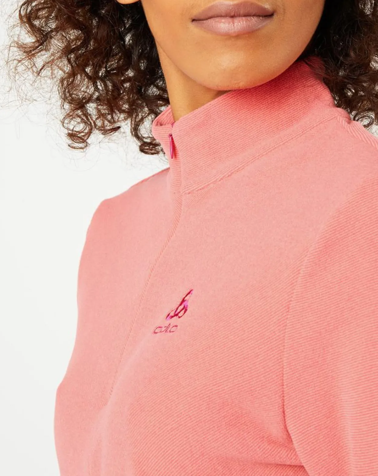 Pull polaire technique col zippé Roy saumon-Odlo Clearance