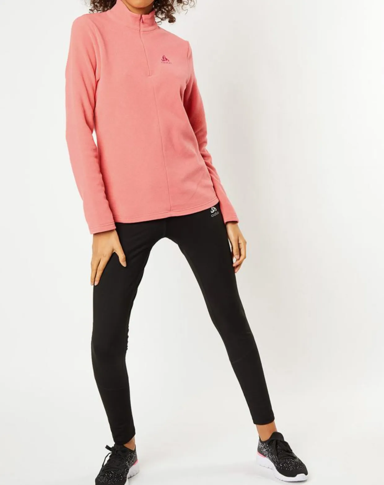 Pull polaire technique col zippé Roy saumon-Odlo Clearance