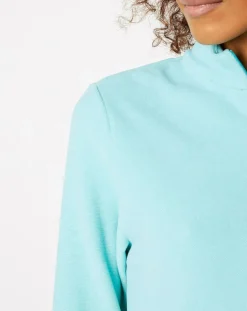 Femme Odlo Pulls^Pull polaire technique col zippé Roy vert/bleu