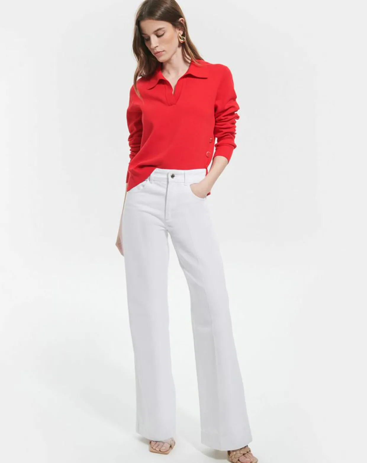 Pull Polo rouge-Zapa Discount