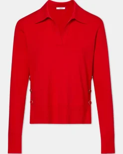 Pull Polo rouge-Zapa Discount