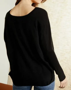 Femme Miss Cashmere Pulls^Pull poncho 100% Cachemire Axelle Col V noir