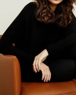 Femme Miss Cashmere Pulls^Pull poncho 100% Cachemire Elisabeth Col rond noir