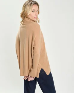 Femme Cashmere Tribu Pulls^Pull Poncho 100% Cachemire Lola camel