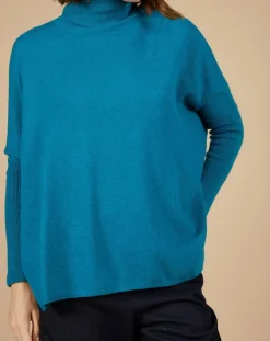 Pull poncho 100% Cachemire Lola col roulé agami-Cashmere Tribu Outlet