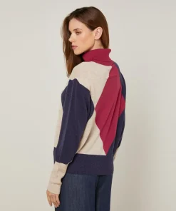 Pull Priscille en Laine mélangée rouge grenat-Rodier Discount