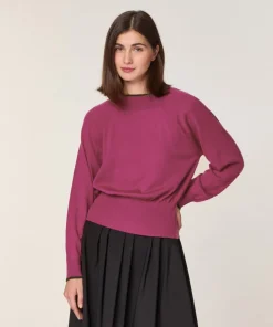 Femme Rodier Pulls^Pull Rhiana 100% laine col bicolore rose fuchsia
