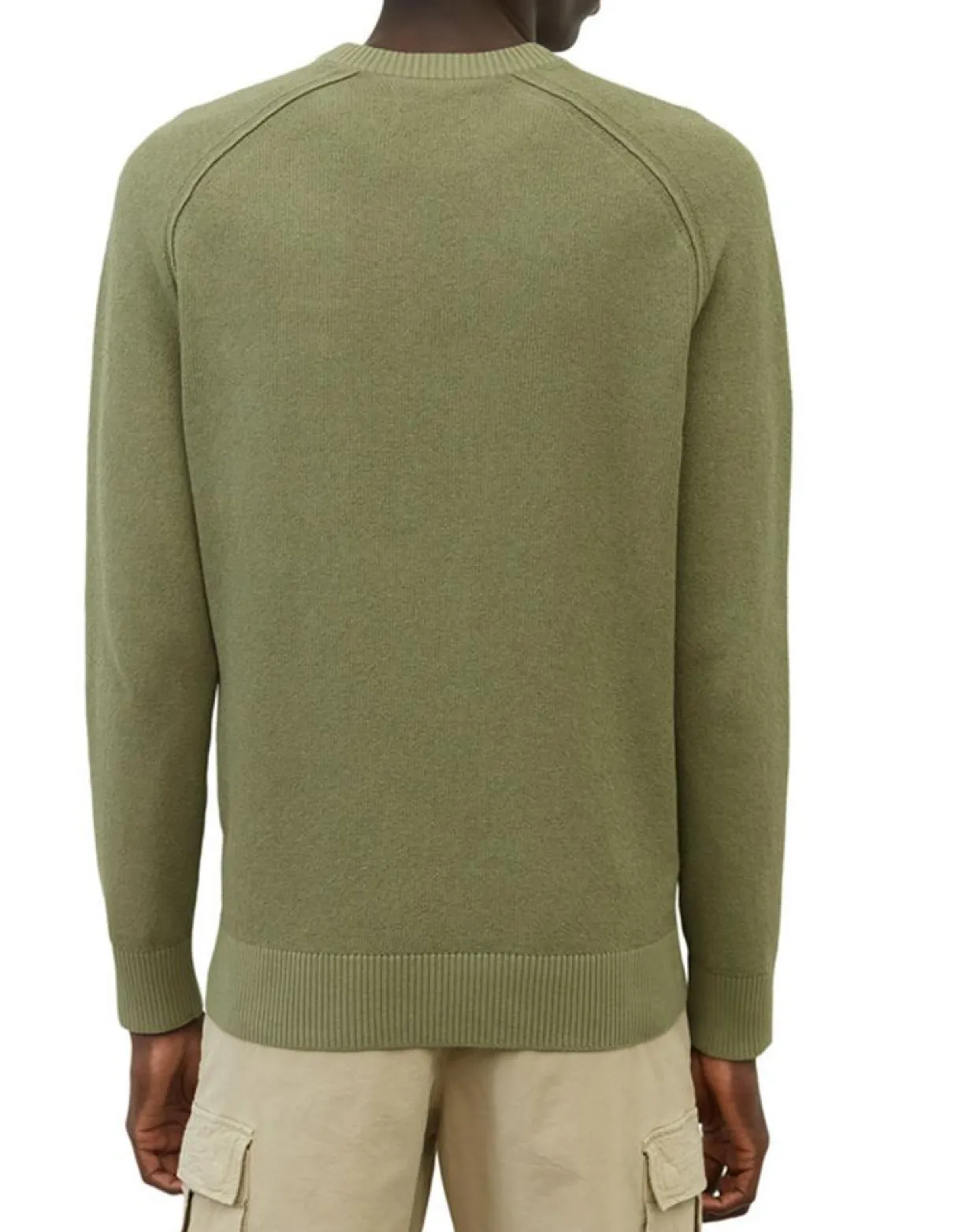 Pull Rond Raglan Poche Poitrine kaki-Marc O'Polo New