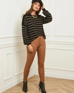 Pull Rosa noir-L'Armoire de Suzette New