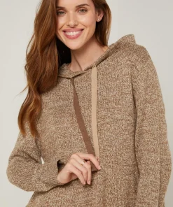 Pull Saadiya à capuche chiné marron-Rodier Best