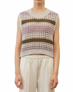 Femme Marc O'Polo Pulls^Pull sans manches 100% Laine Tricot multicolore