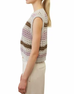 Femme Marc O'Polo Pulls^Pull sans manches 100% Laine Tricot multicolore