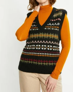 Pull sans manches col V multicolore-Scotch & Soda Online