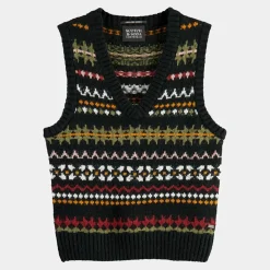 Pull sans manches col V multicolore-Scotch & Soda Online