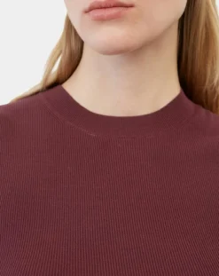 Pull sans manches côtelé rouge foncé-Marc O'Polo Best