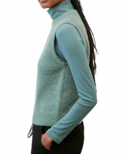 Pull sans manches en Laine & Alpaga mélangés vert-Marc O'Polo Clearance