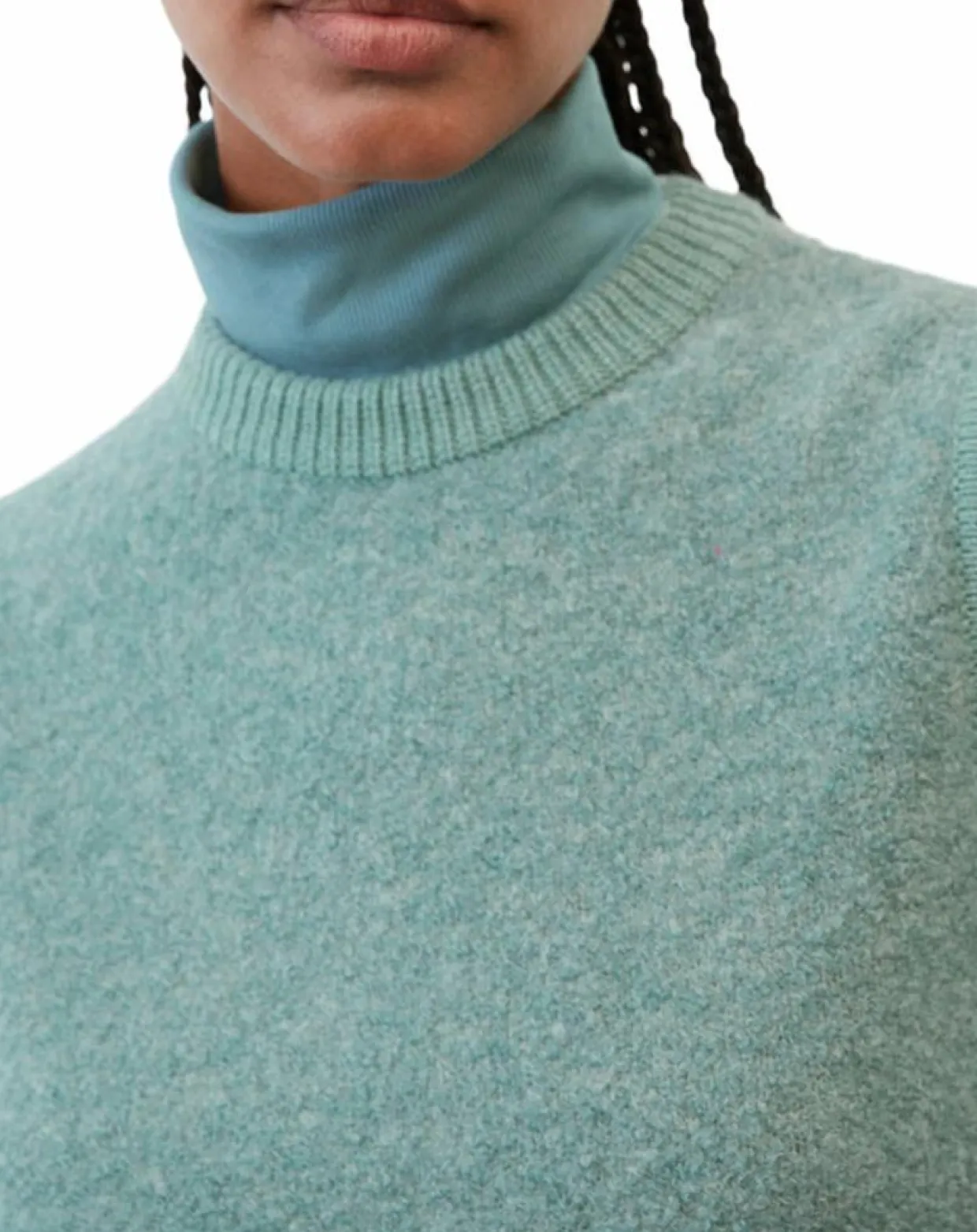 Pull sans manches en Laine & Alpaga mélangés vert-Marc O'Polo Clearance