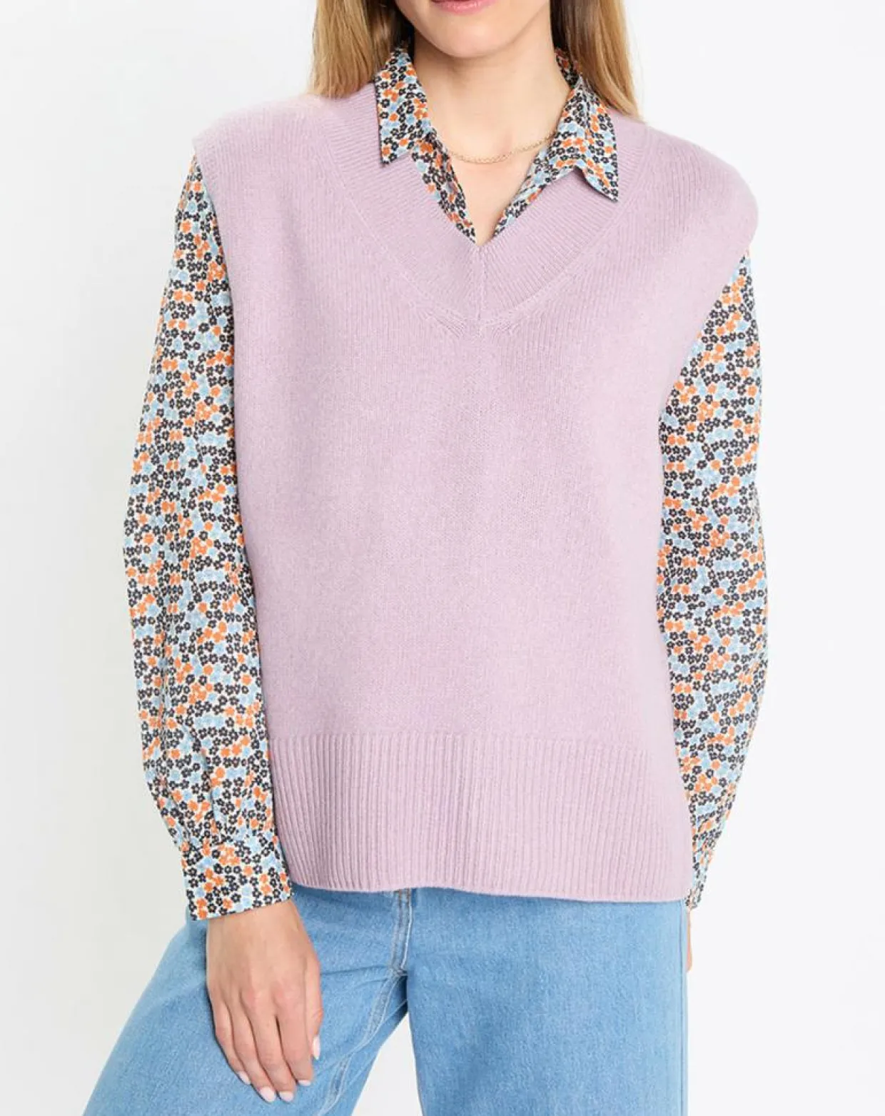 Femme Marc O'Polo Pulls^Pull sans manches en Laine mélangée violet clair