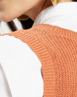 Pull sans manches en Maille mélangée Fido rouille-Galeries Lafayette Sale