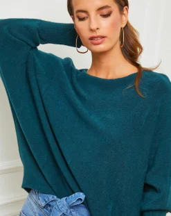 Pull Sarah vert bouteille-Fleur de cachemire Online