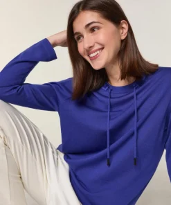 Femme Rodier Pulls^Pull Saxa 100% Laine Col Satin bleu outremer