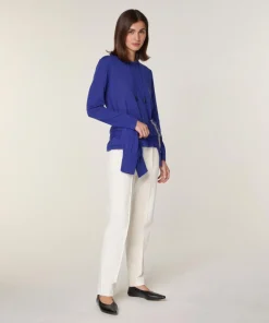 Femme Rodier Pulls^Pull Saxa 100% Laine Col Satin bleu outremer